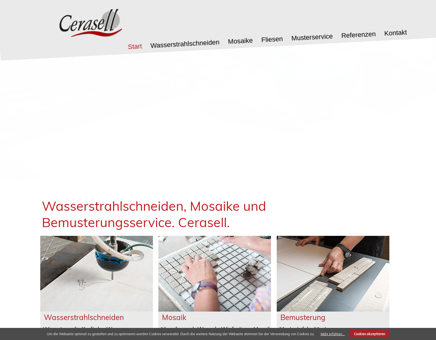 Aktuelle Website-Vorschau von Fliesen und Bodenfliesen