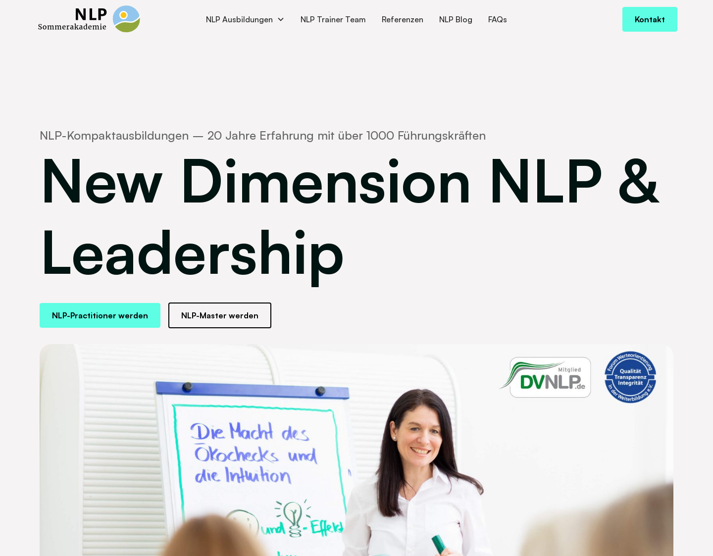 Aktuelle Website-Vorschau von NLP Ausbildung