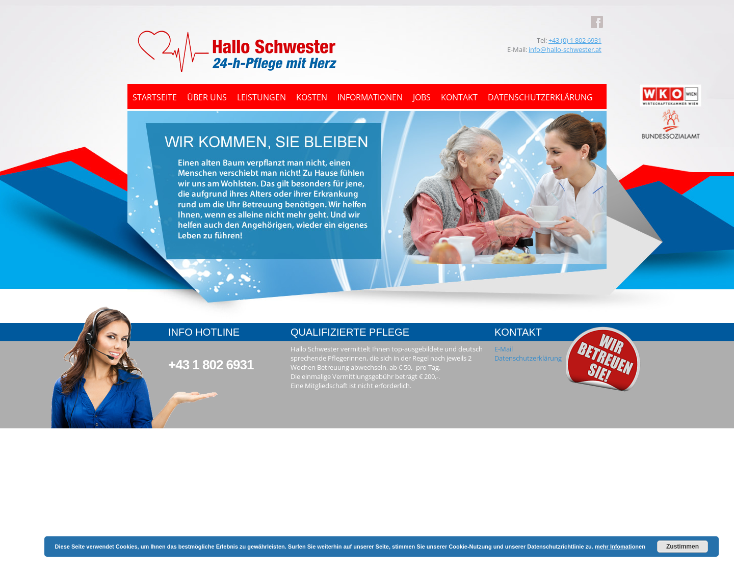 Aktuelle Website-Vorschau von 24 Stunden Betreuung