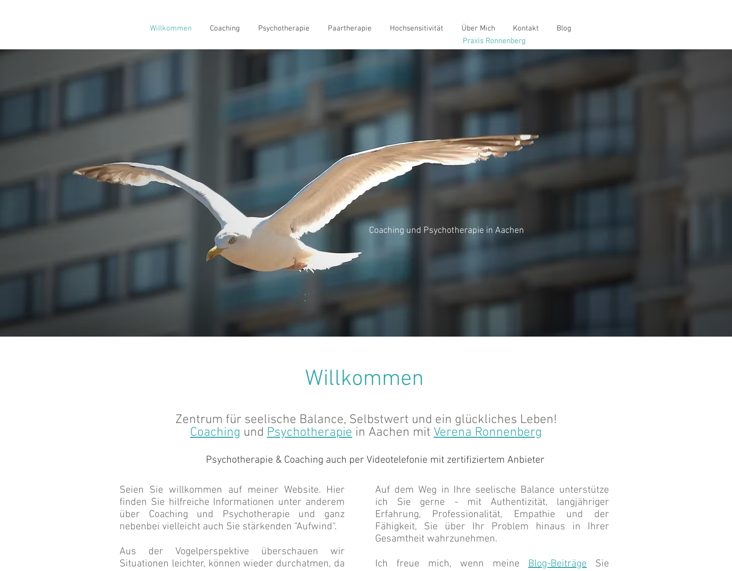 Aktuelle Website-Vorschau von Psychotherapie Aachen