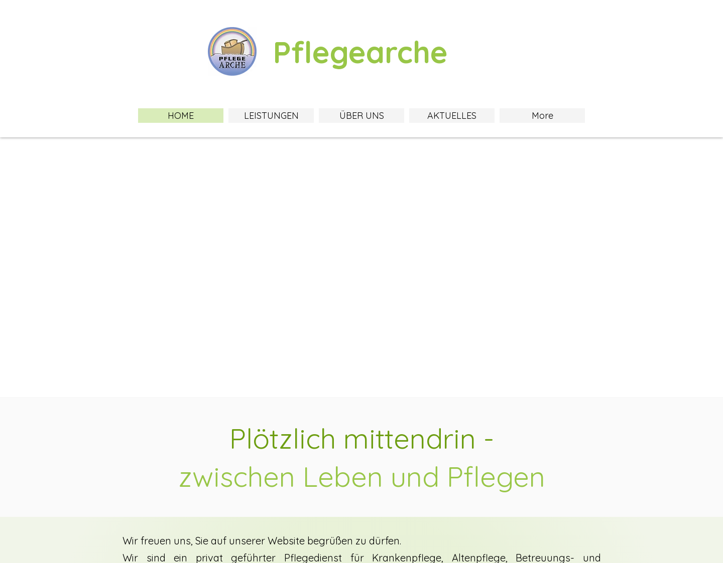 Aktuelle Website-Vorschau von Pflegearche Ambulanter Pflegedienst