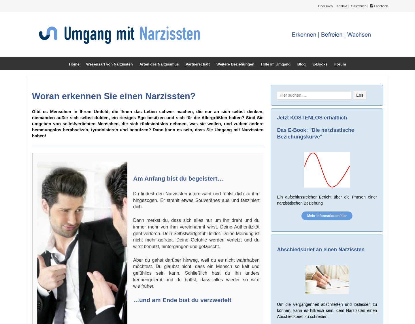 Aktuelle Website-Vorschau von Umgang mit Narzissten