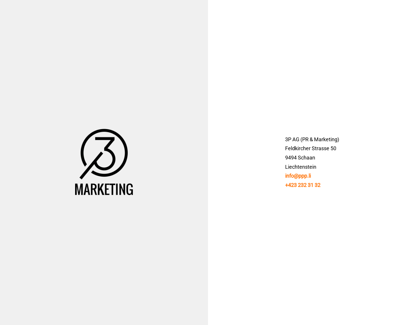 Aktuelle Website-Vorschau von 3P AG ( PR & Marketing )