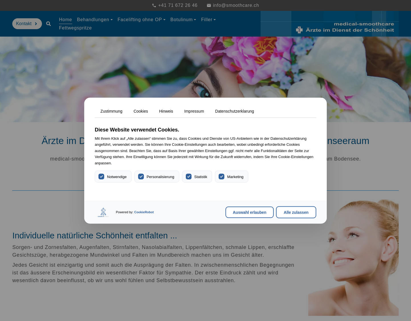 Aktuelle Website-Vorschau von smoothcare Kreuzlingen Bodensee