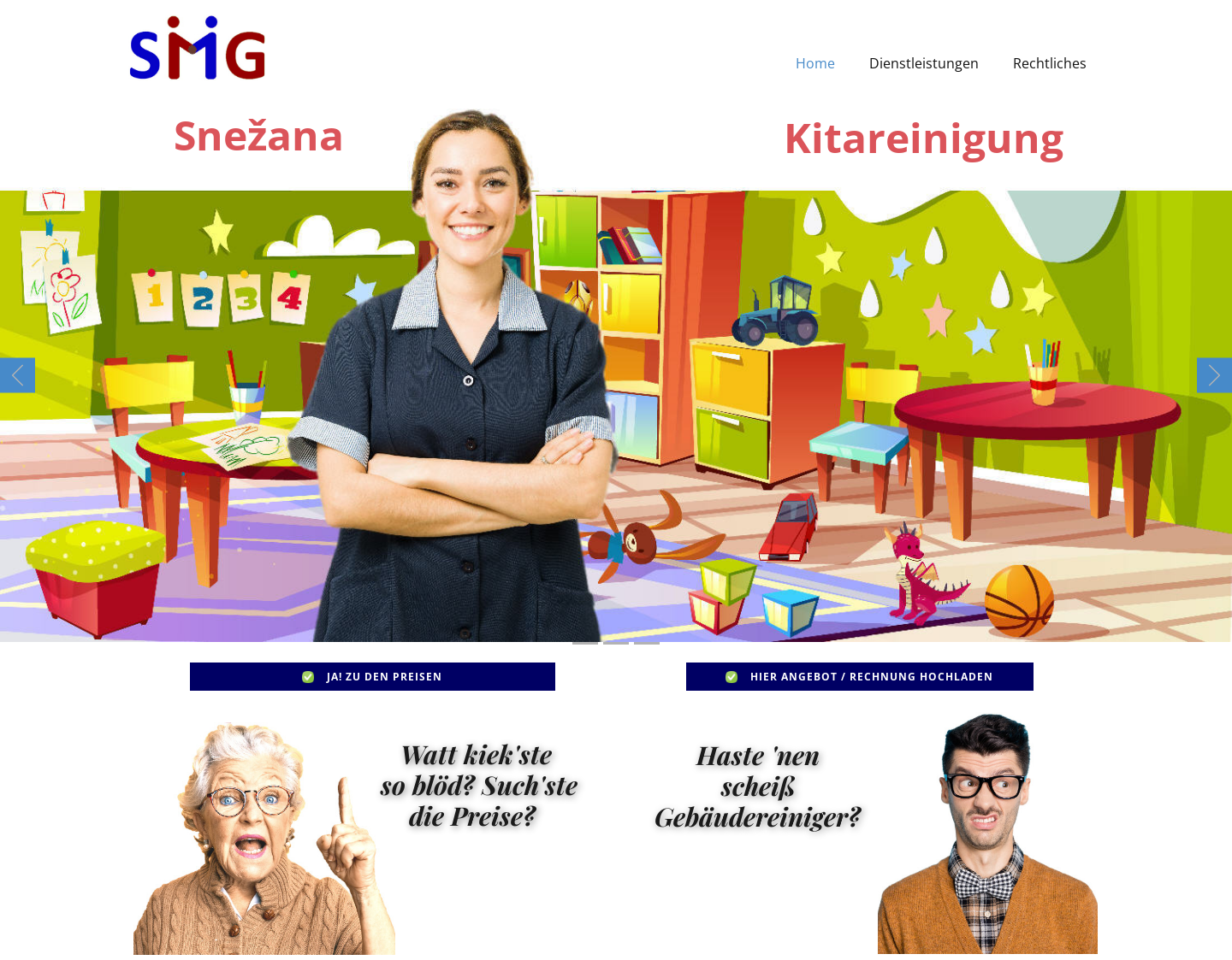 Aktuelle Website-Vorschau von SMG Premium Gebäudereinigung