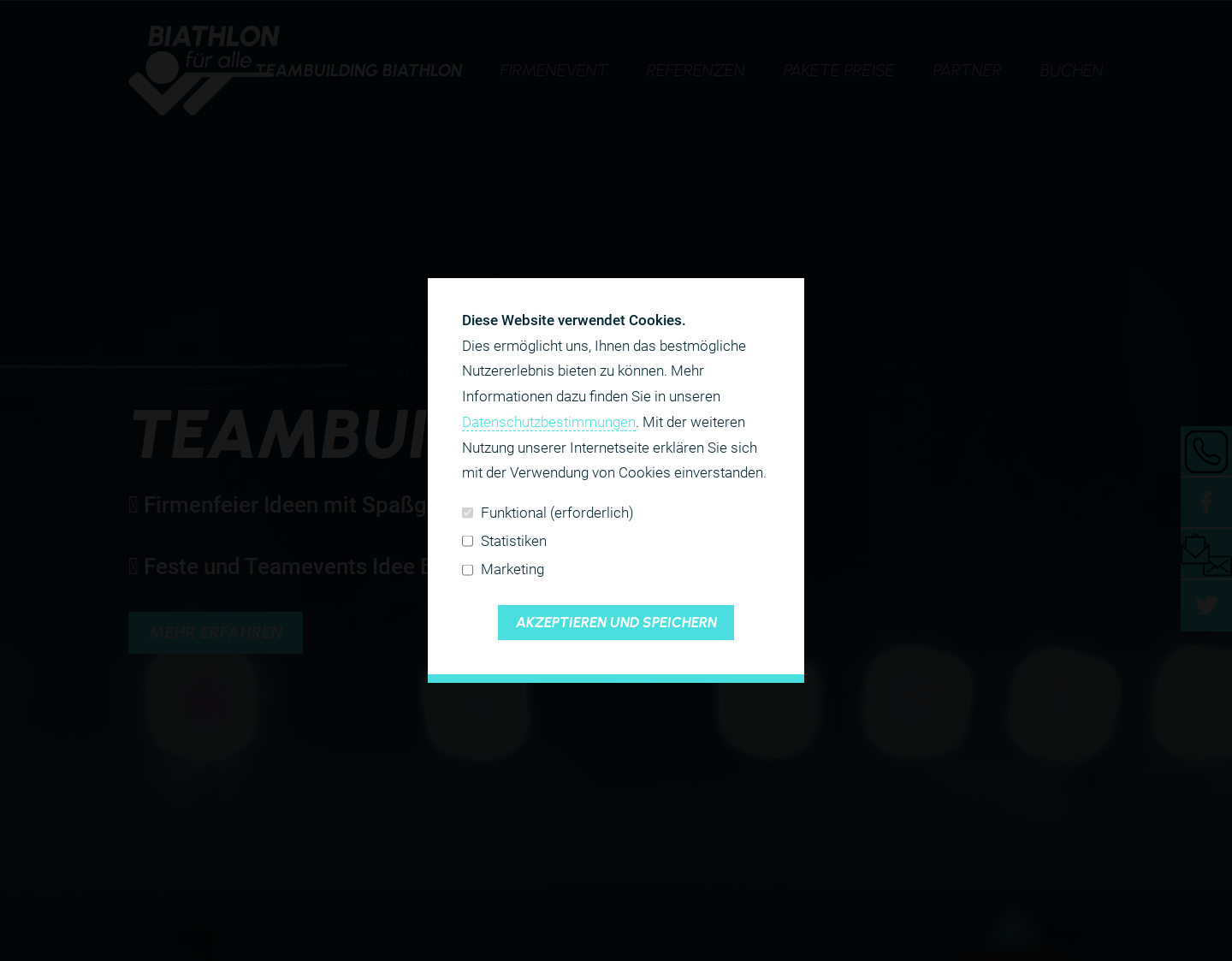 Aktuelle Website-Vorschau von Biathlonmobil Event Anlage