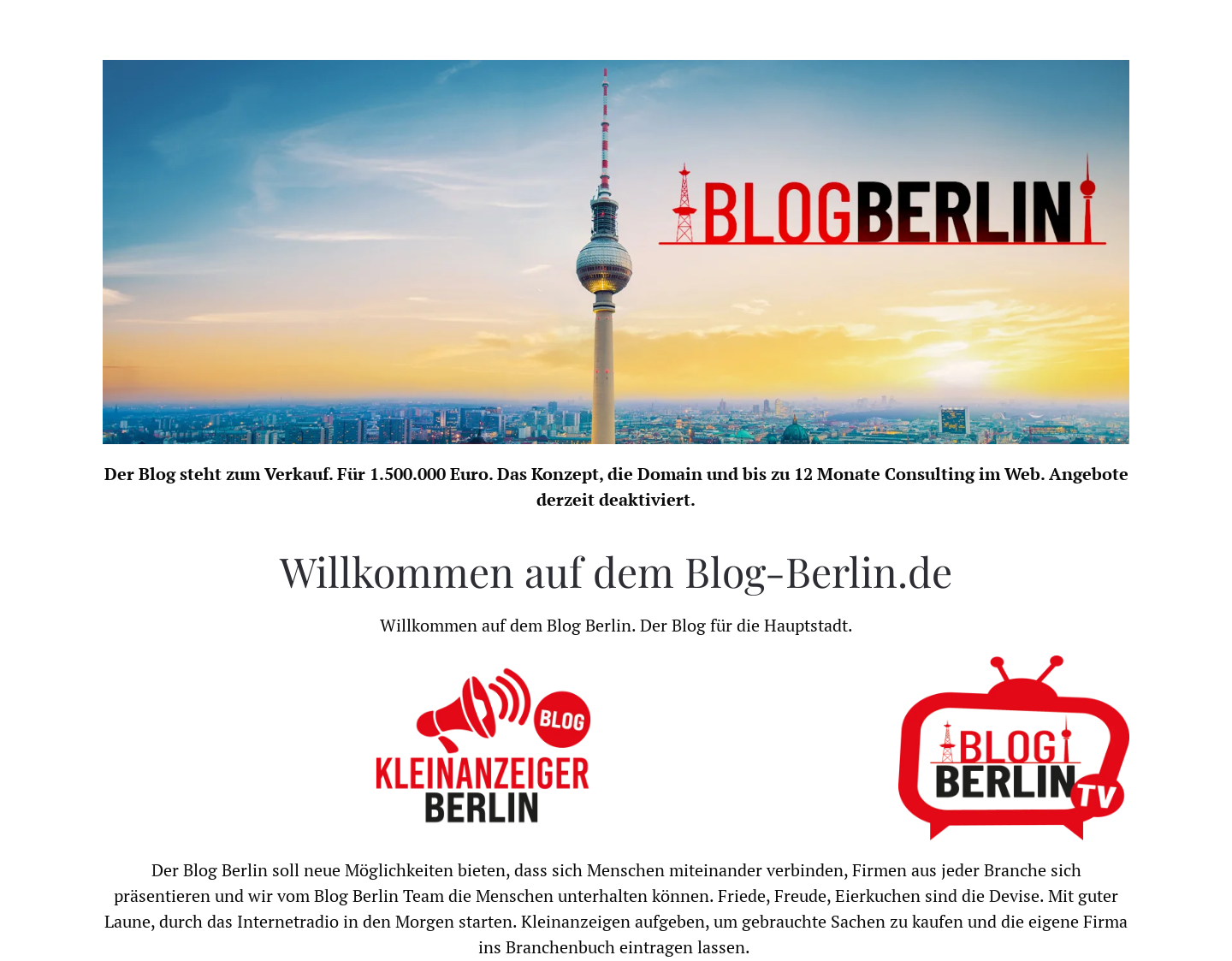 Aktuelle Website-Vorschau von Blog Berlin - Wir bewegen Berlin!
