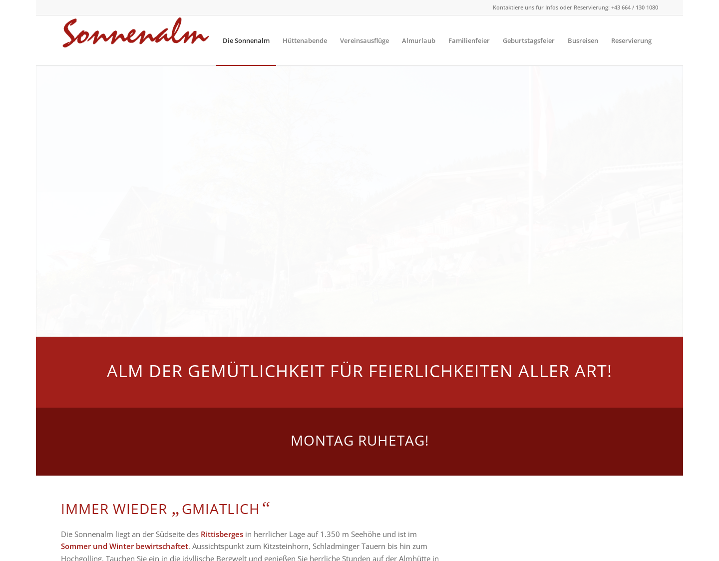 Aktuelle Website-Vorschau von Ferienwohnungen bei Schladming