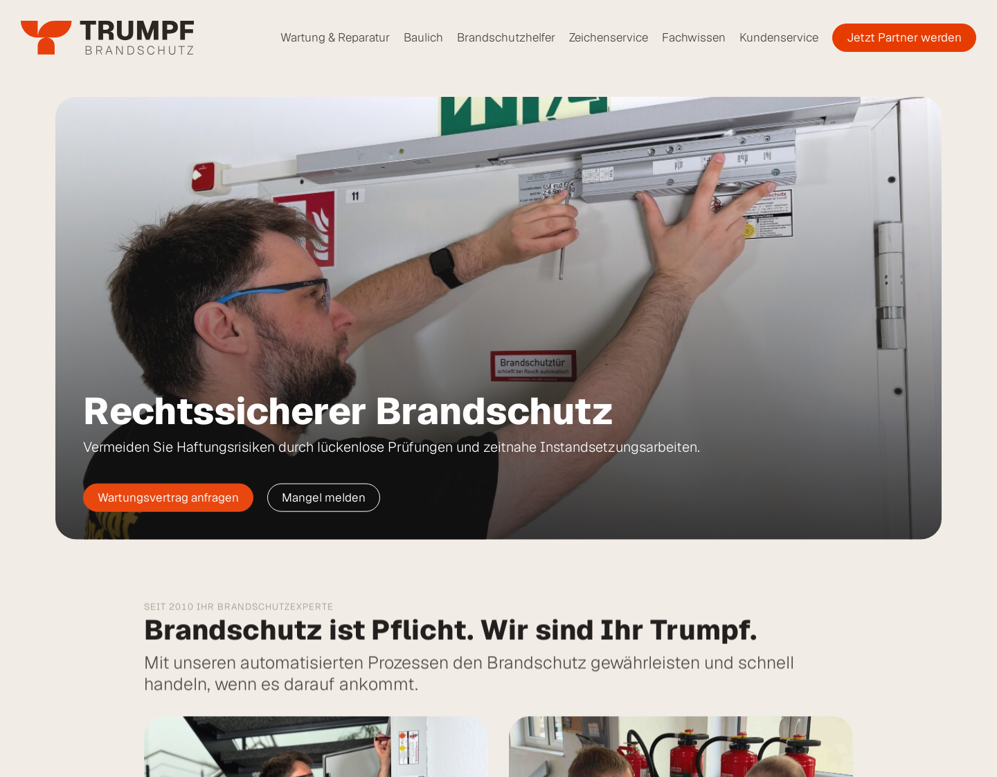 Aktuelle Website-Vorschau von Feuerlöscher Wartung