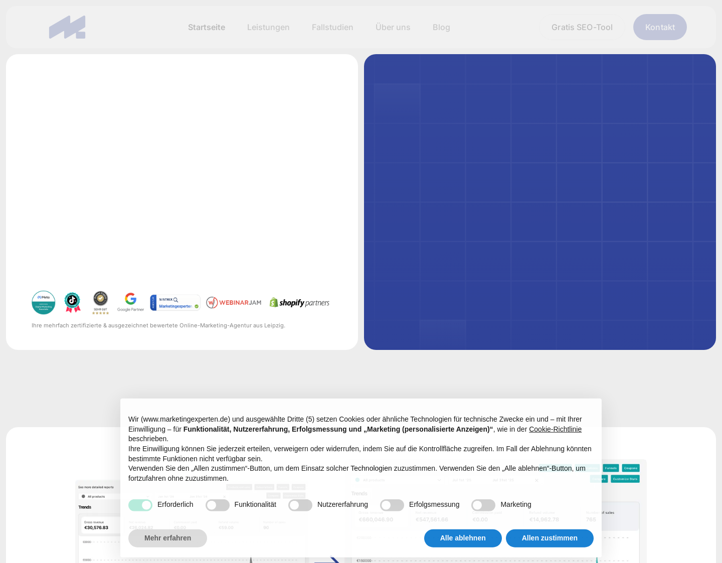 Aktuelle Website-Vorschau von Webdesign Erstellen mit Google-Optimierung