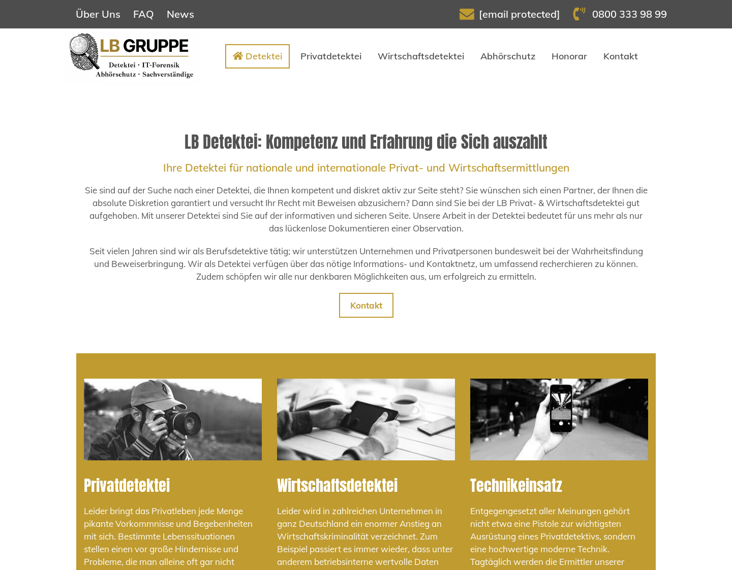 Aktuelle Website-Vorschau von Privat-Detektiv Einsatzort Stuttgart