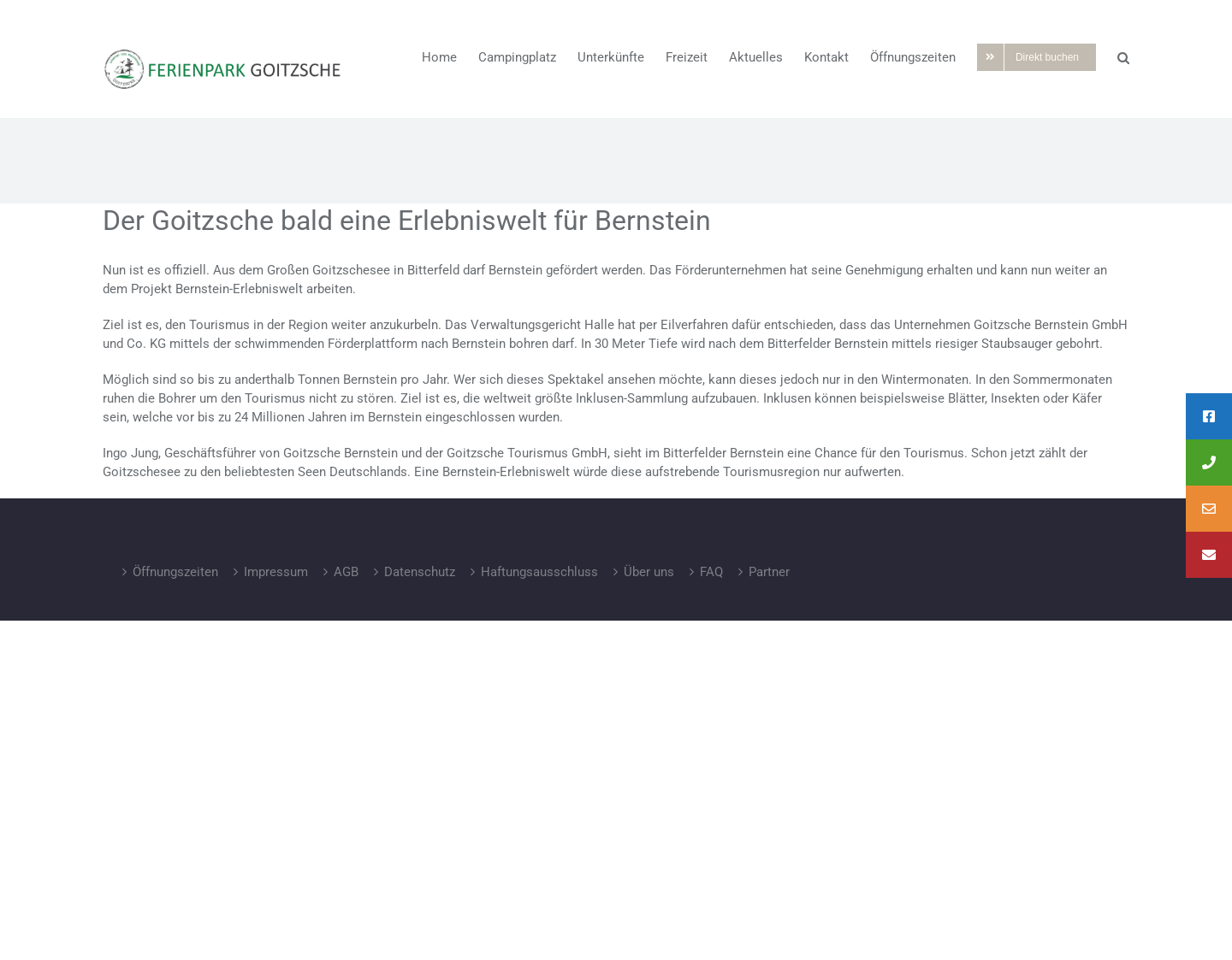 Aktuelle Website-Vorschau von Ferienpark Goitzsche Ferien-Resort