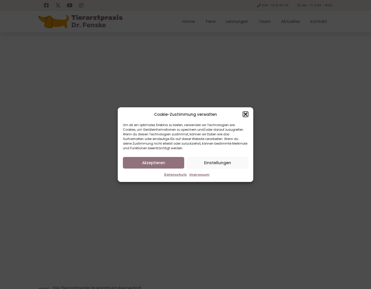 Aktuelle Website-Vorschau von Tierarztpraxis für Kleintiere und Vögel Dr.Fenske