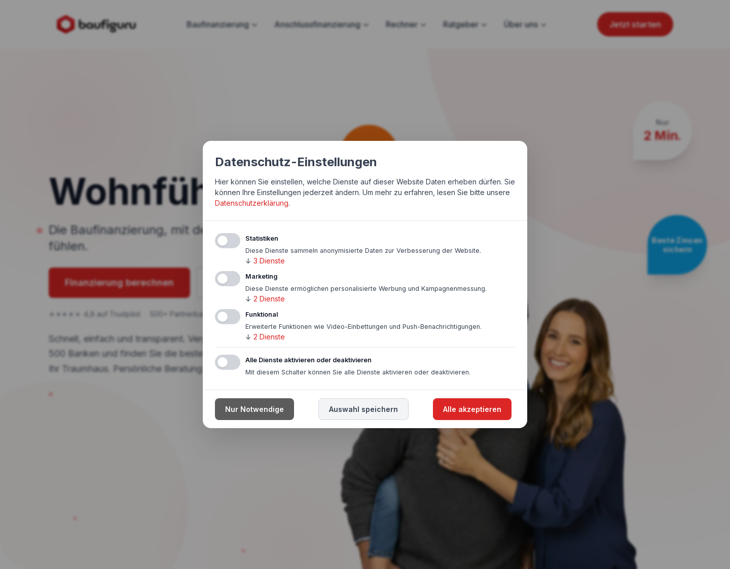 Aktuelle Website-Vorschau von Loyale Finanz