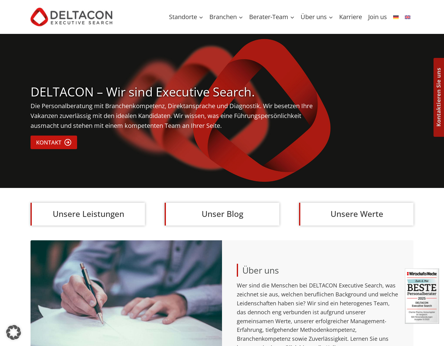 Aktuelle Website-Vorschau von DELTACON Nürnberg GmbH