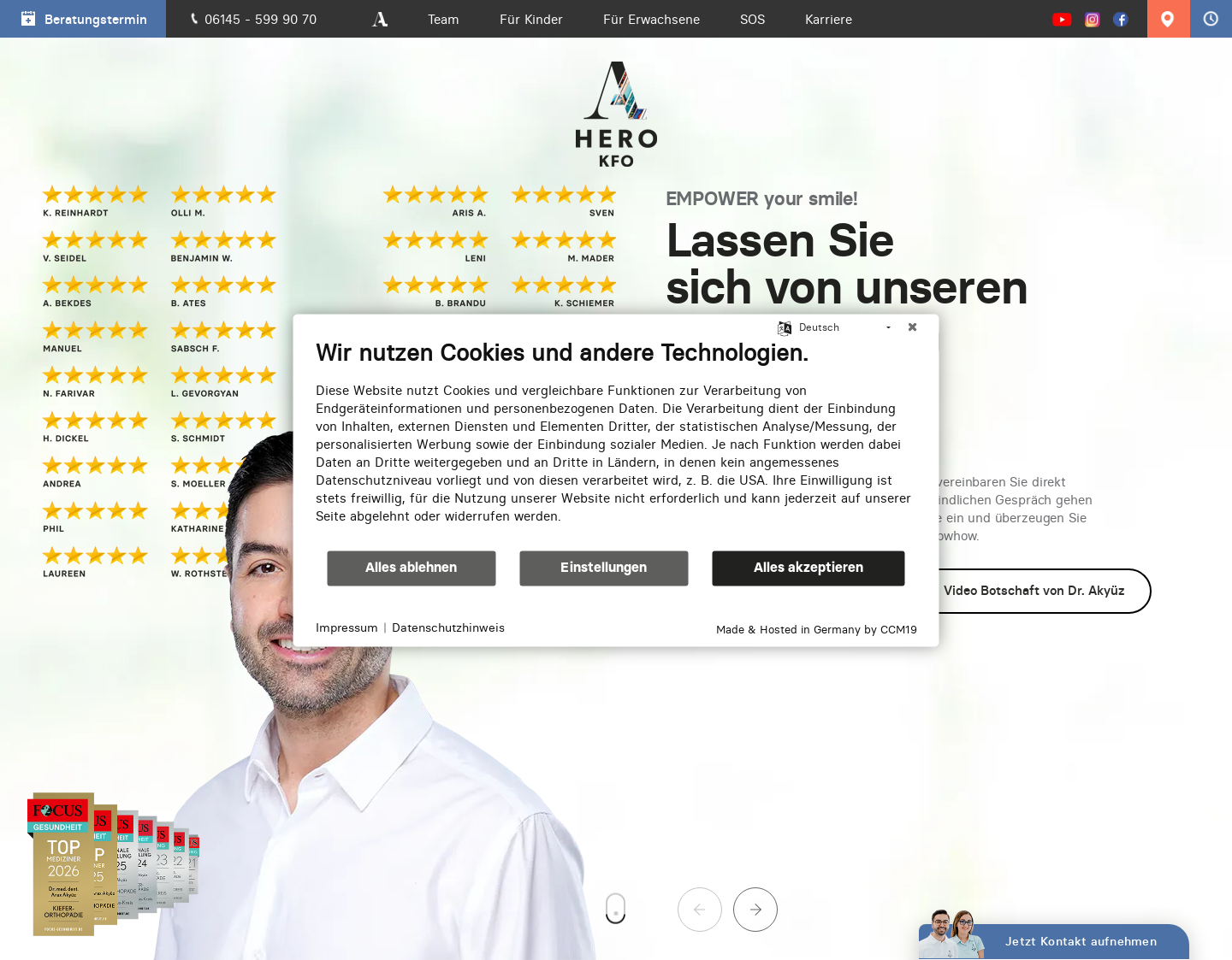 Aktuelle Website-Vorschau von Hero KFO - Kieferorthopädische Fachpraxis