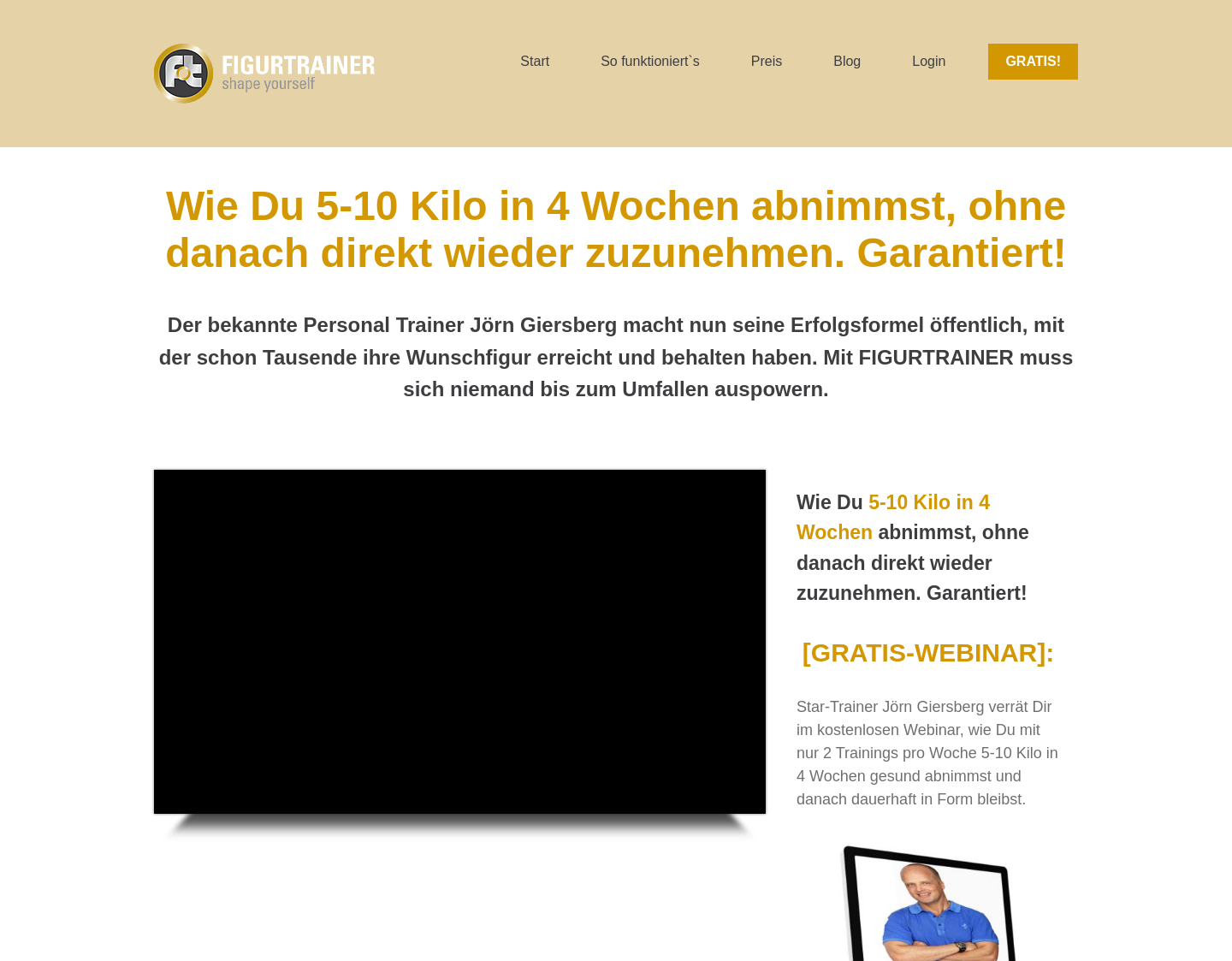 Aktuelle Website-Vorschau von START - Figurtrainer