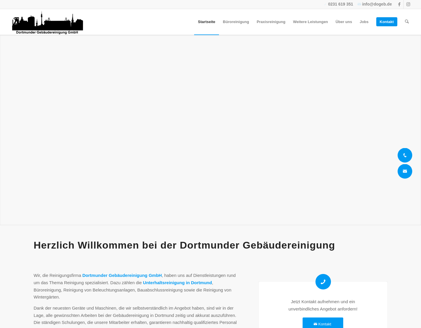 Aktuelle Website-Vorschau von Dortmunder Gebäudereinigung