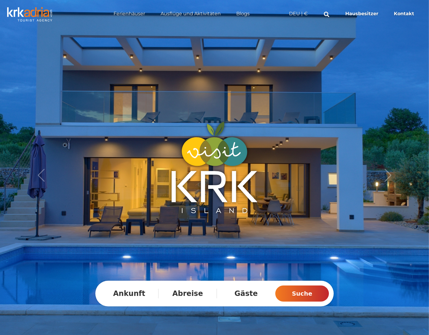 Aktuelle Website-Vorschau von VisitKrk