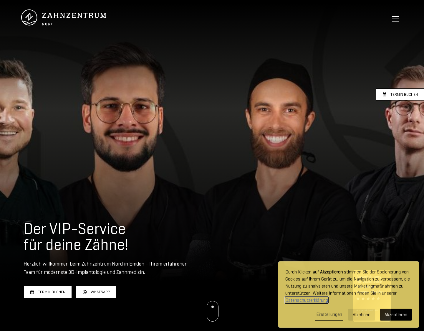 Aktuelle Website-Vorschau von MVZ Zahnzentrum Nord GmbH