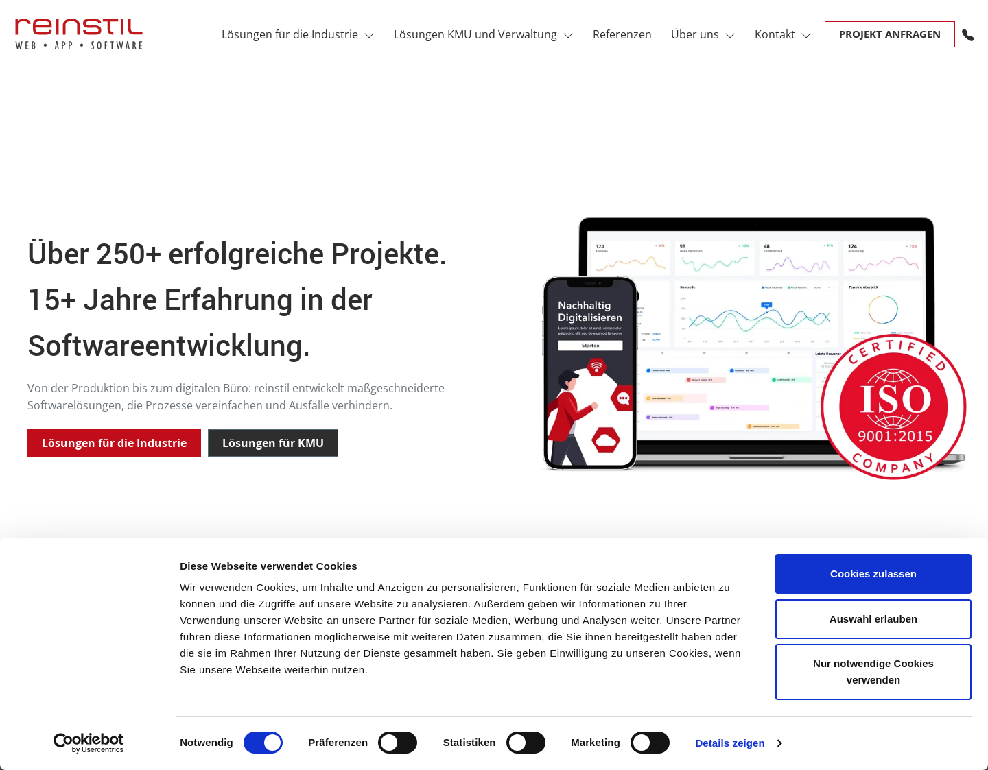 Aktuelle Website-Vorschau von Digitalagentur reinstil GmbH & Co. KG in Mainz