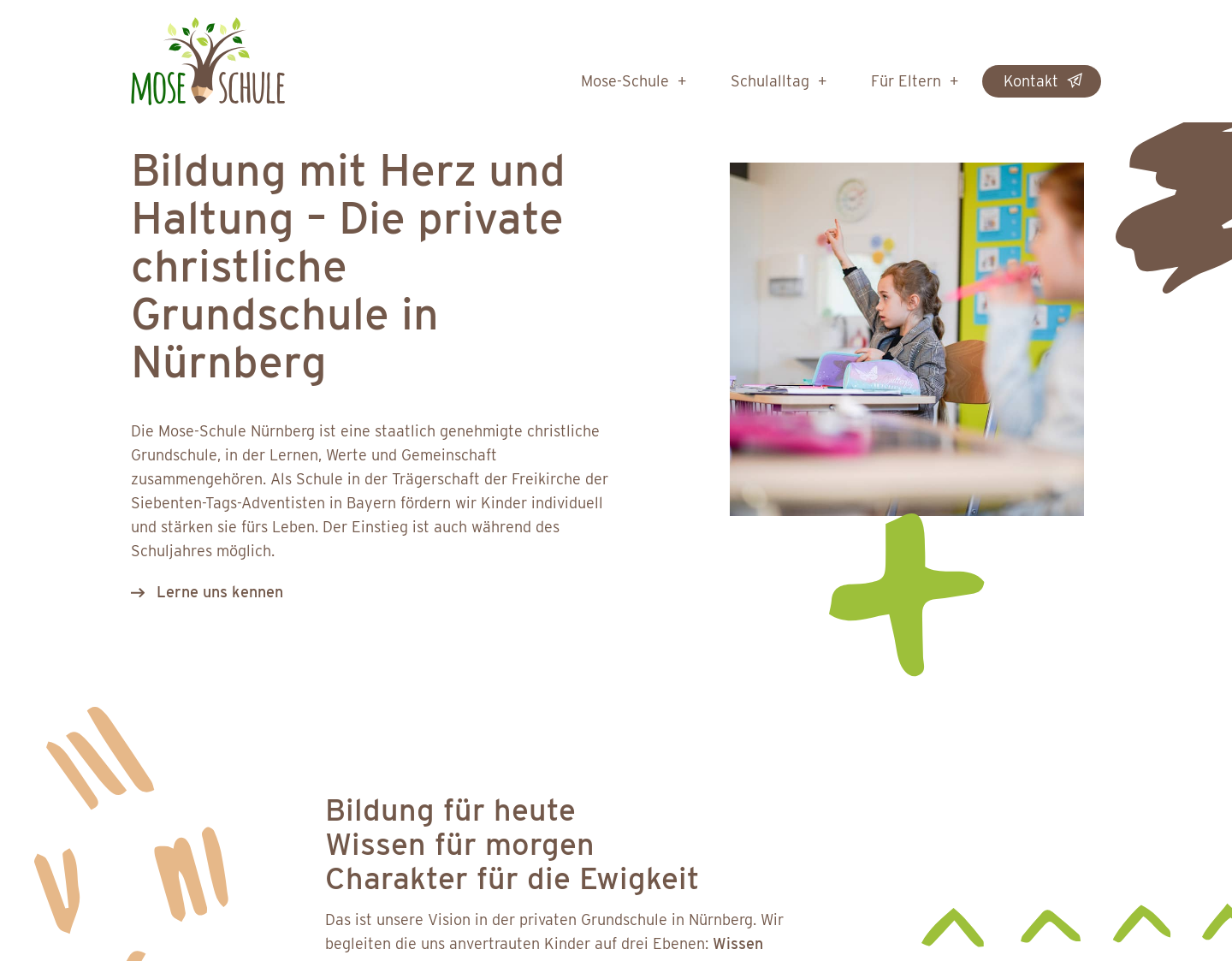 Aktuelle Website-Vorschau von Mose Schule - Adventistische Grundschule