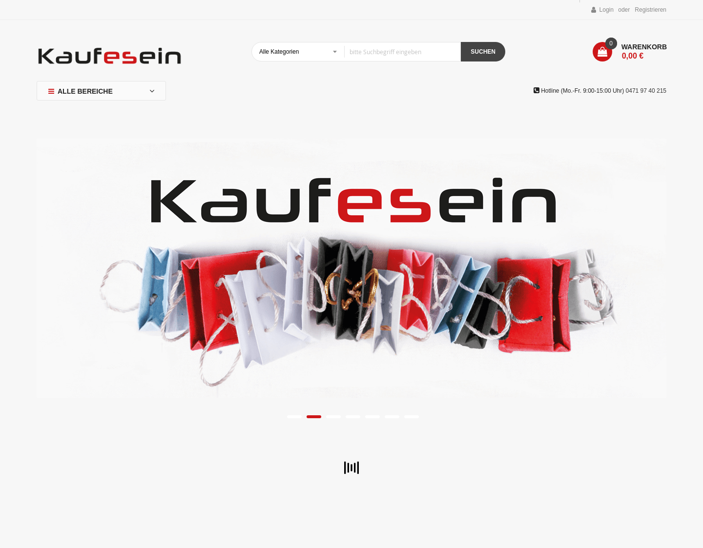 Aktuelle Website-Vorschau von Kaufesein