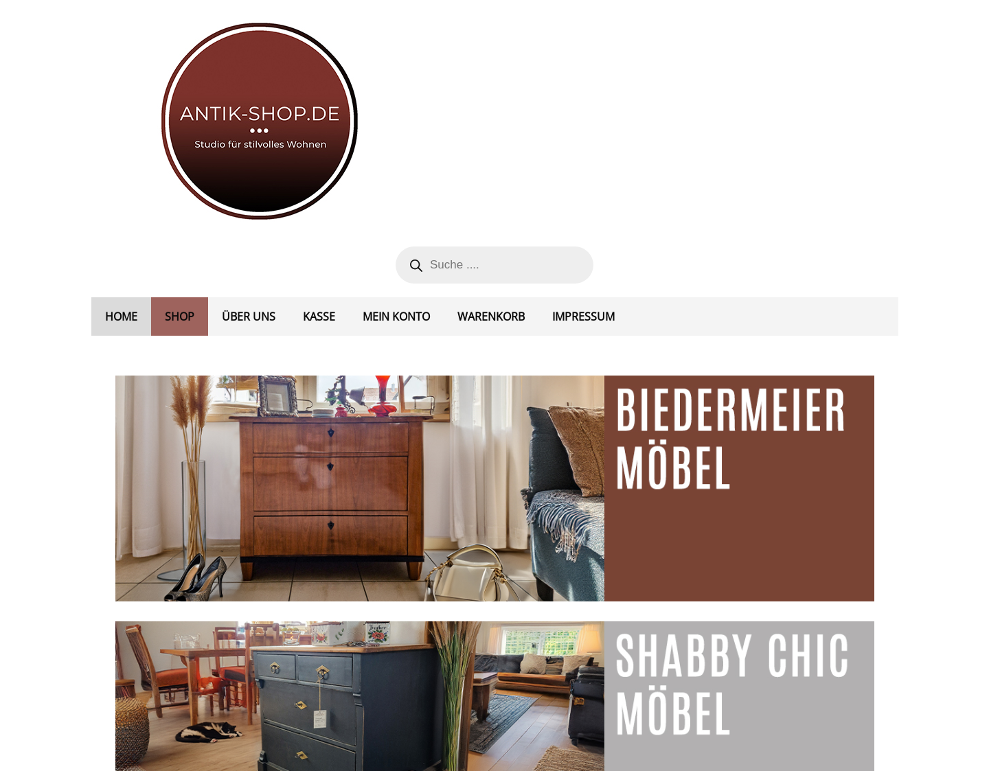 Aktuelle Website-Vorschau von Antiquitäten München
