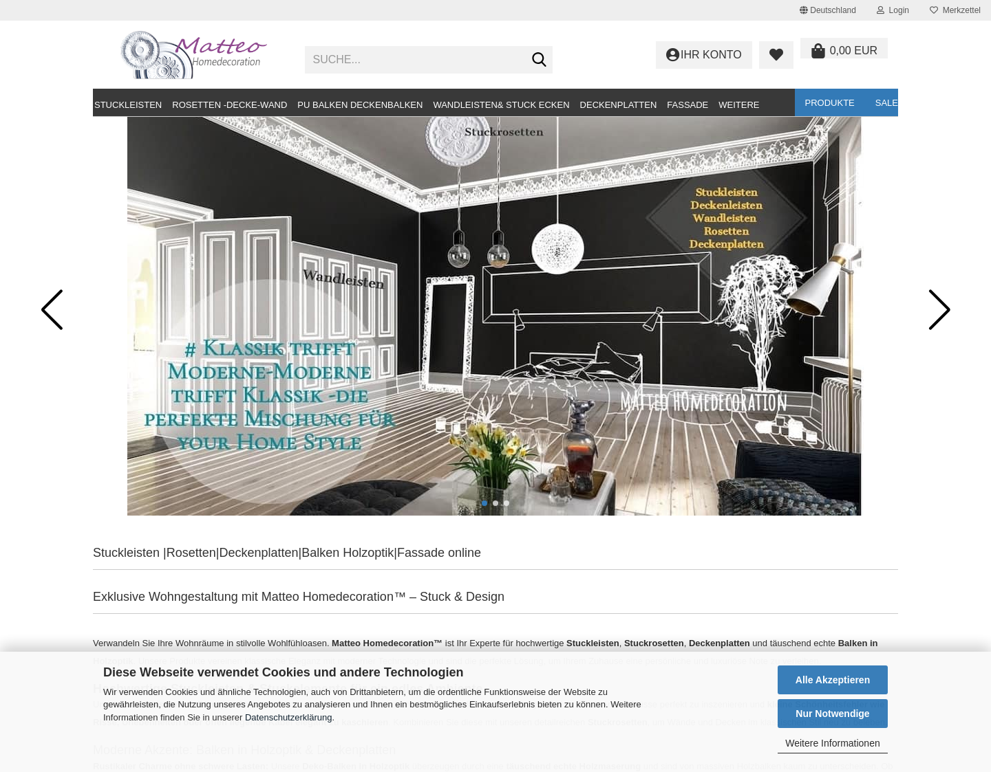 Aktuelle Website-Vorschau von Wohnideen Shop