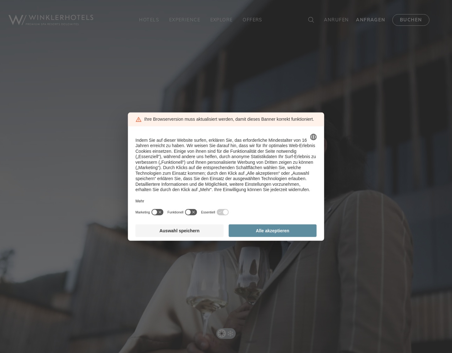 Aktuelle Website-Vorschau von Die Winklerhotels