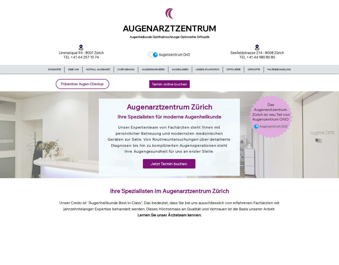 Aktuelle Website-Vorschau von Augenarztzentrum Nürnberg AG