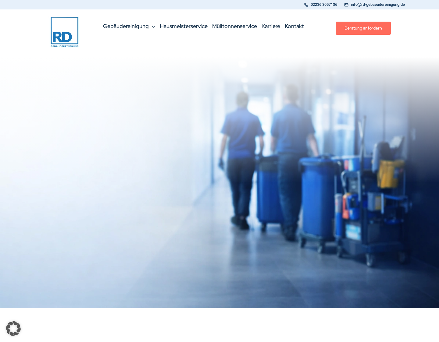 Aktuelle Website-Vorschau von RD Gebäudereinigung - Gebäudereinigung für Köln