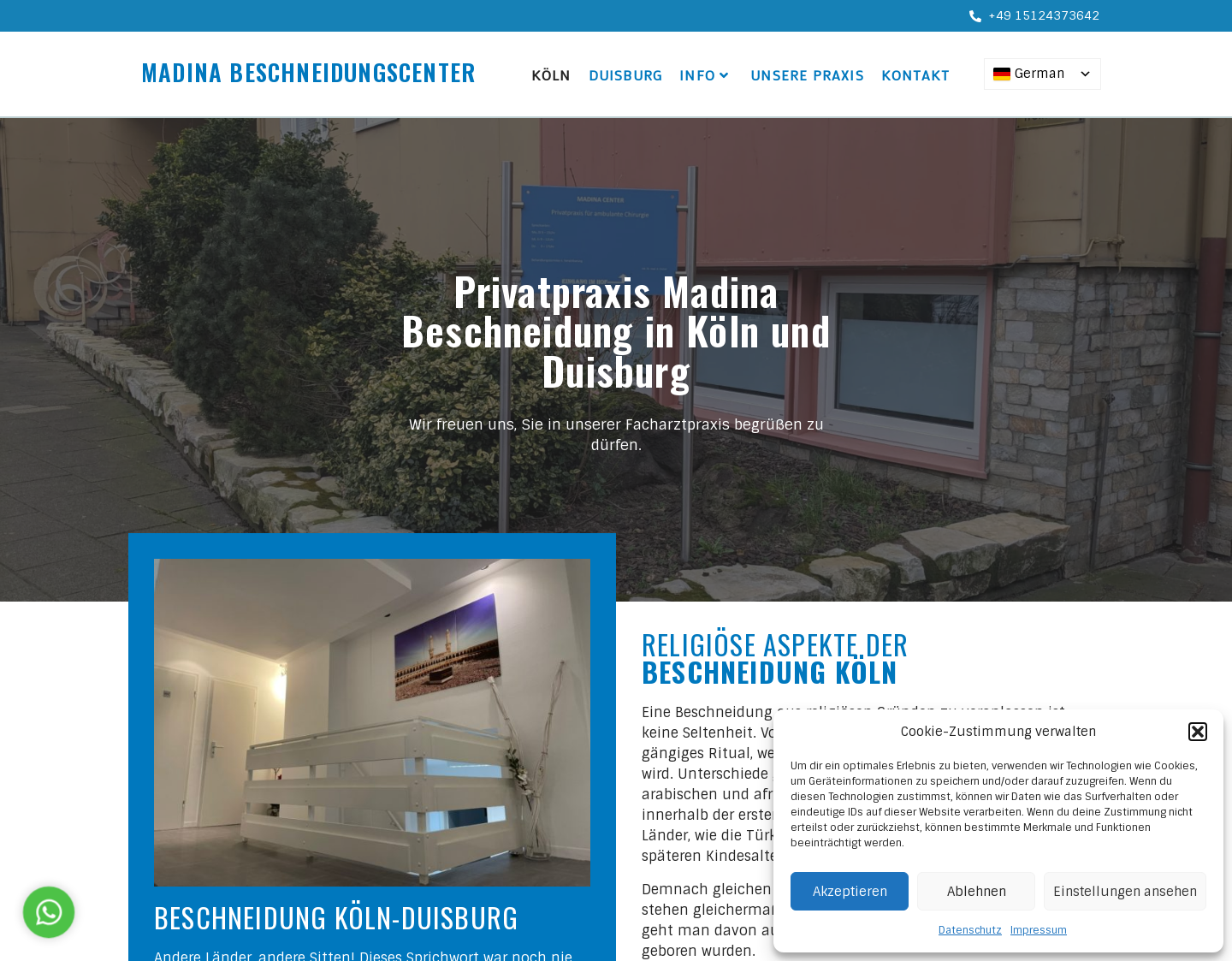 Aktuelle Website-Vorschau von Beschneidung Duisburg