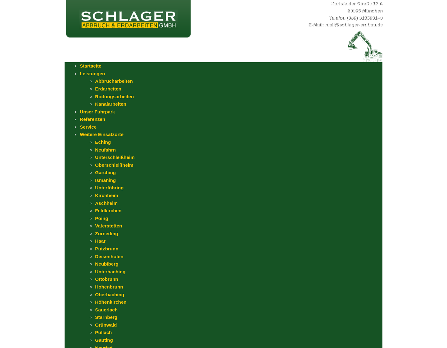 Aktuelle Website-Vorschau von Schlager Abbruch & Erdarbeiten GmbH