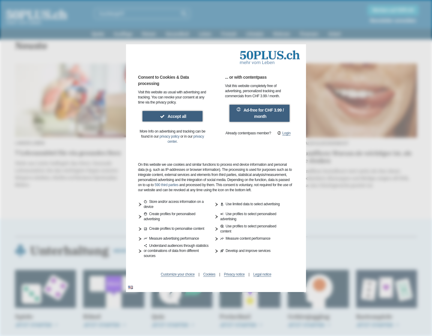 Aktuelle Website-Vorschau von Senioren haben mehr vom Leben