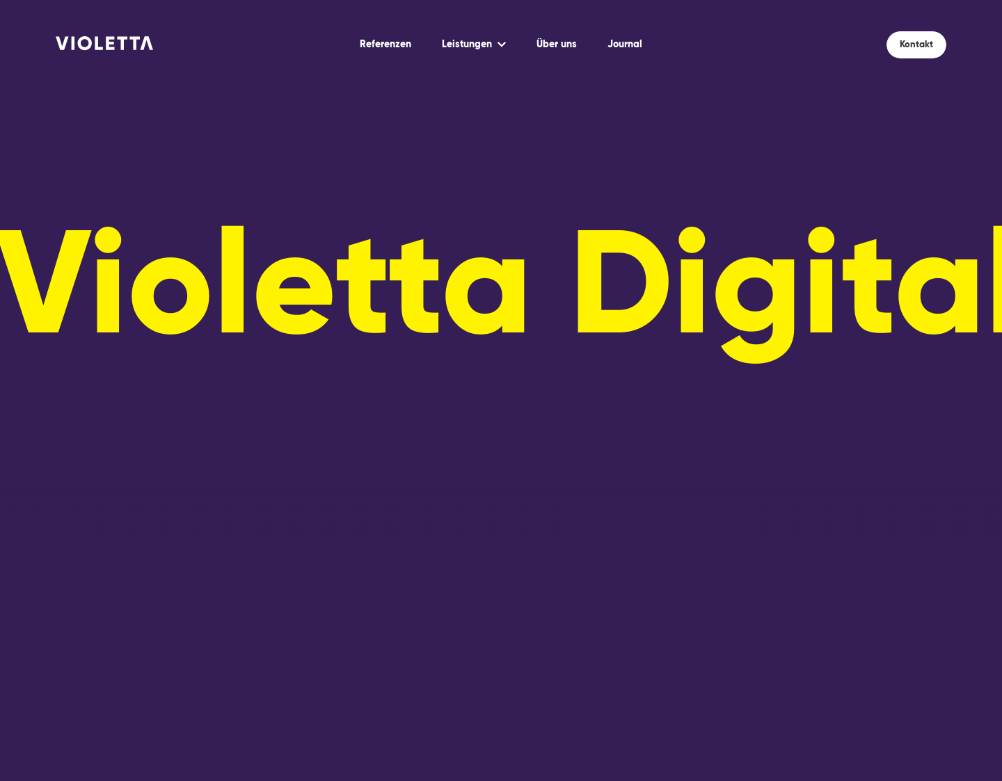 Aktuelle Website-Vorschau von Violetta Digital Craft
