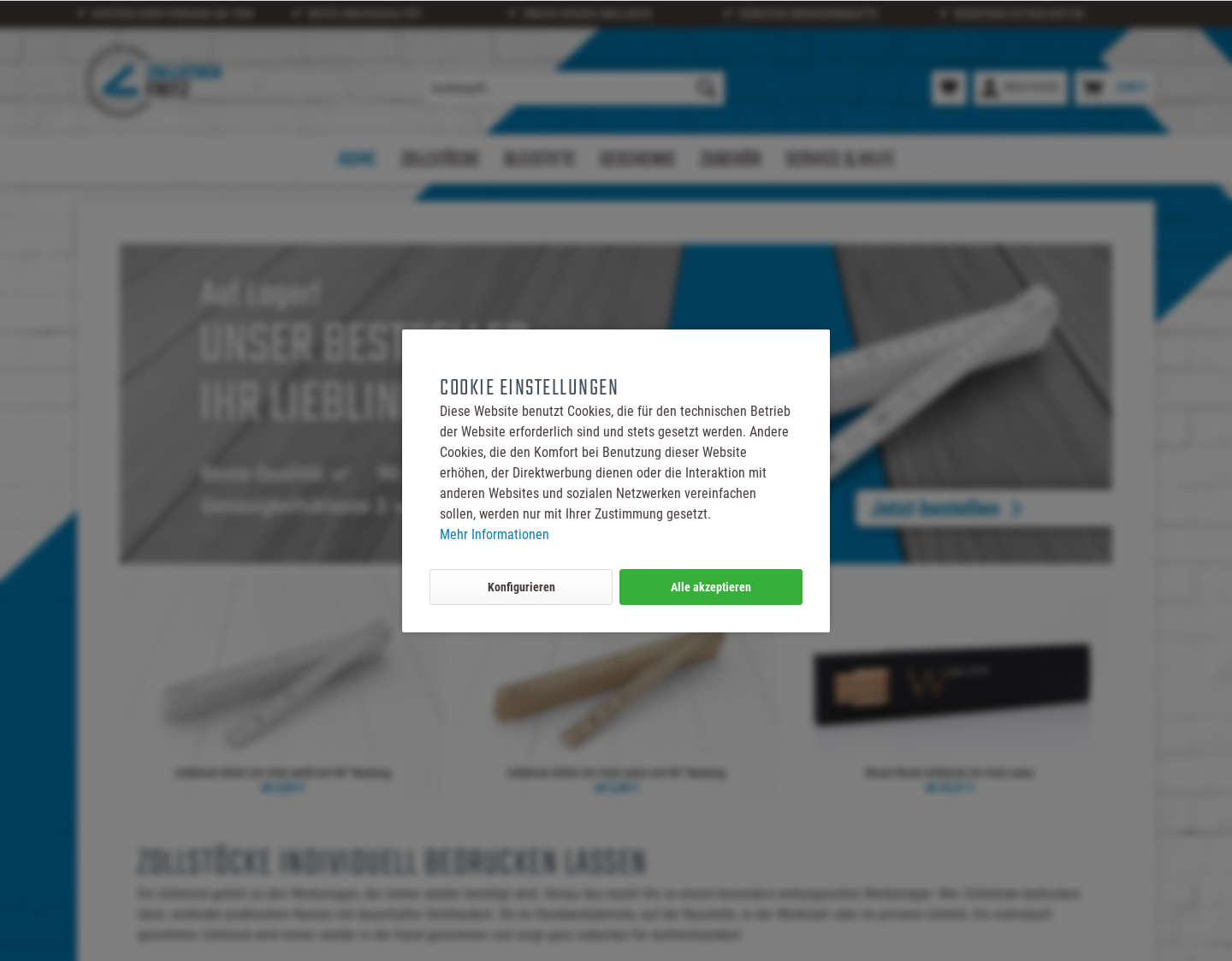 Aktuelle Website-Vorschau von Zollstock Fritz