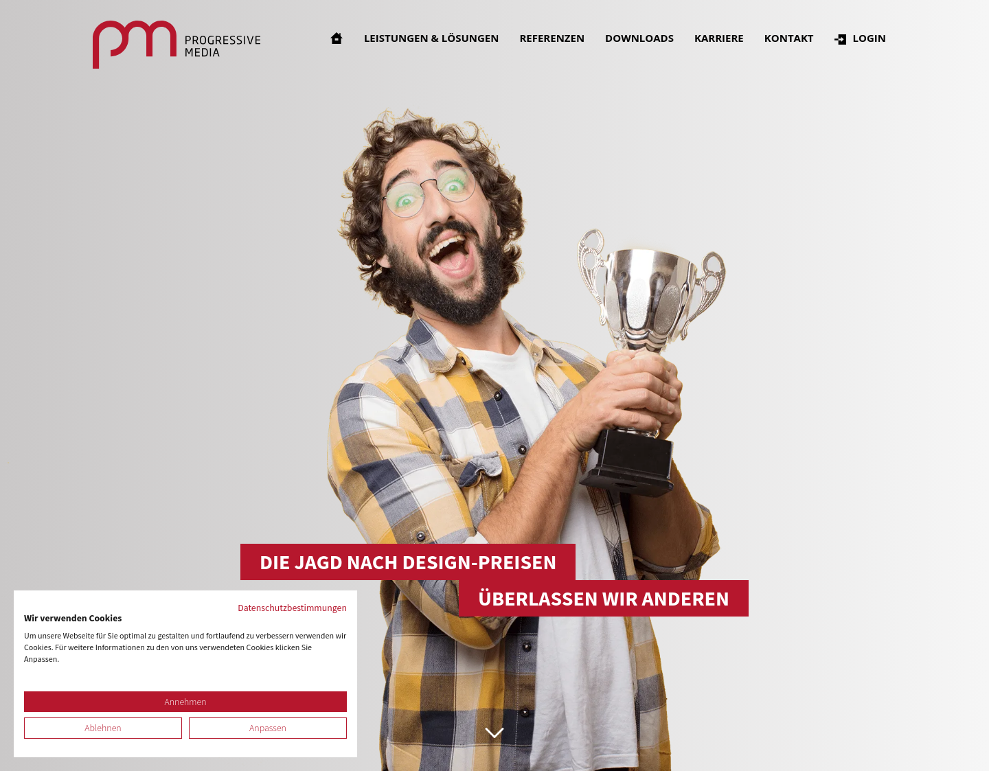 Aktuelle Website-Vorschau von Weblication Internetagentur München