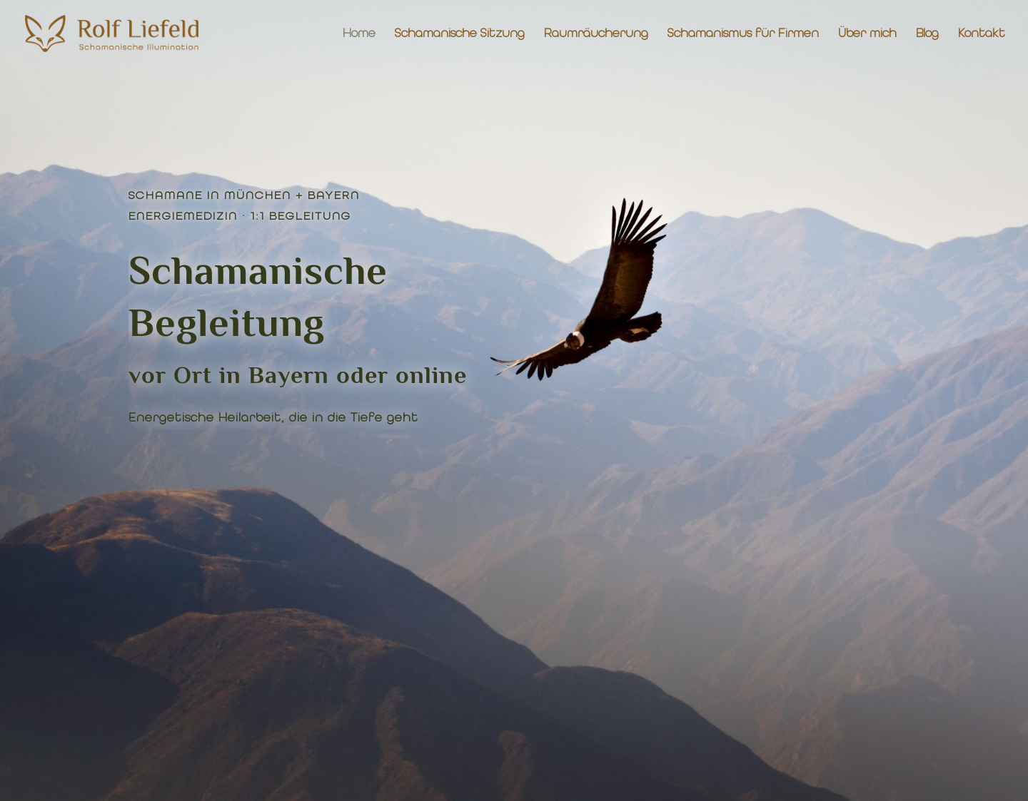Aktuelle Website-Vorschau von Schamane in München