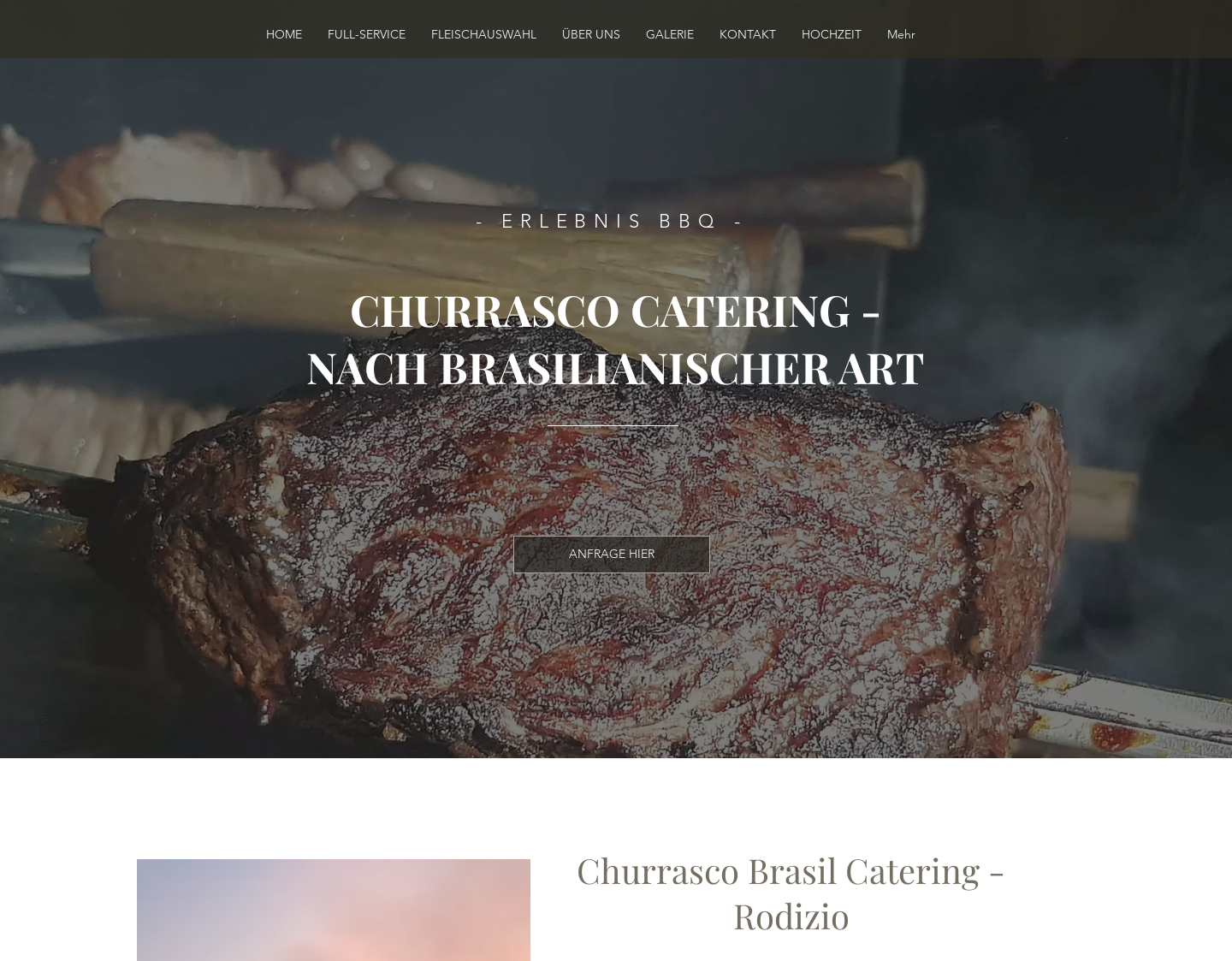 Aktuelle Website-Vorschau von Churrasco Catering