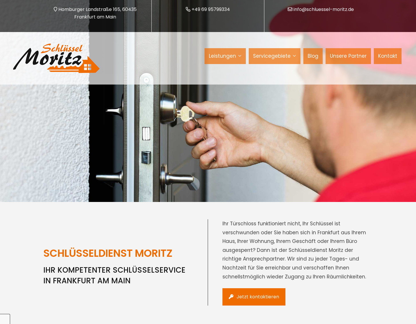 Aktuelle Website-Vorschau von Schlüsseldienst Moritz in Heidelberg