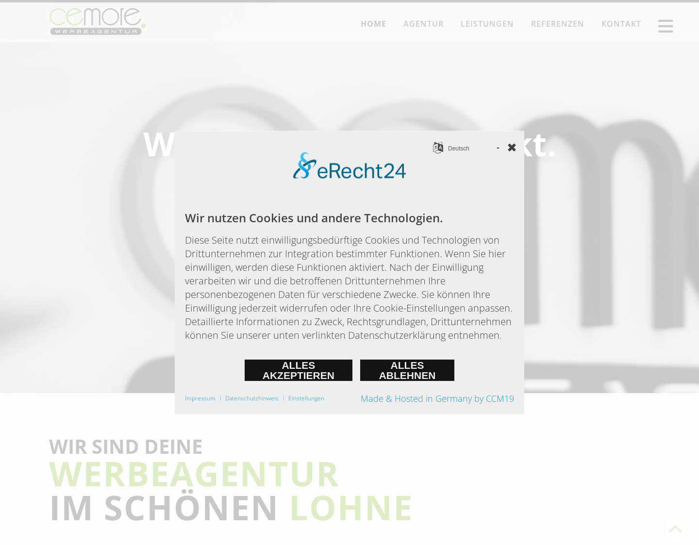 Aktuelle Website-Vorschau von Werbetechnik von A-Z