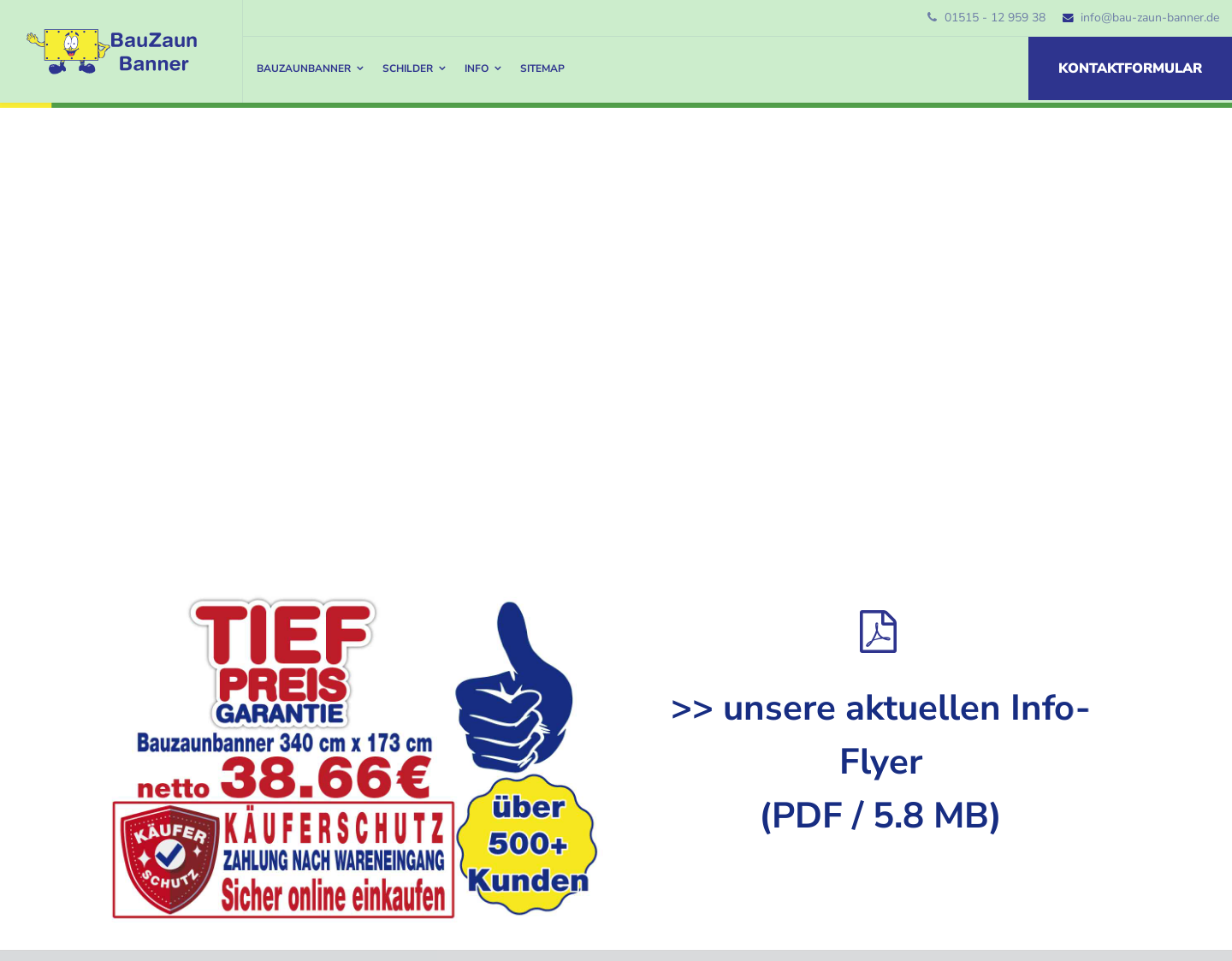 Aktuelle Website-Vorschau von BauZaunBanner