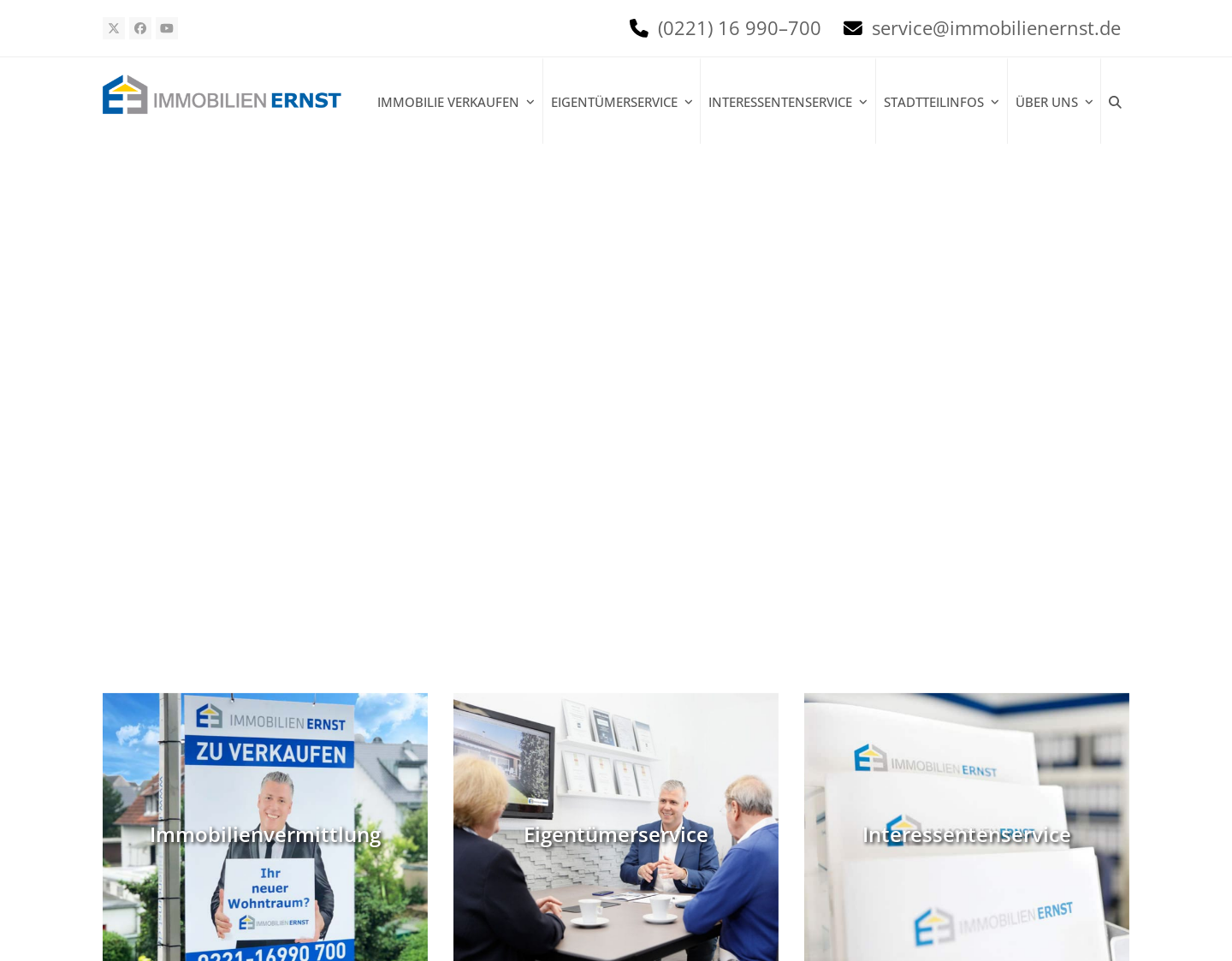 Aktuelle Website-Vorschau von Immobilien Ernst - Ihr Immobilienmakler für Köln