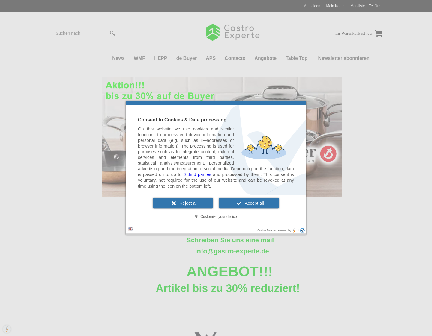 Aktuelle Website-Vorschau von Gastro Experte GmbH