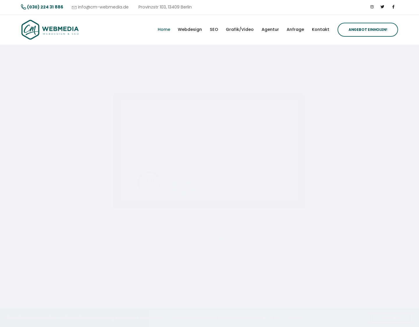 Aktuelle Website-Vorschau von CM-Webmedia - Webdesign Berlin