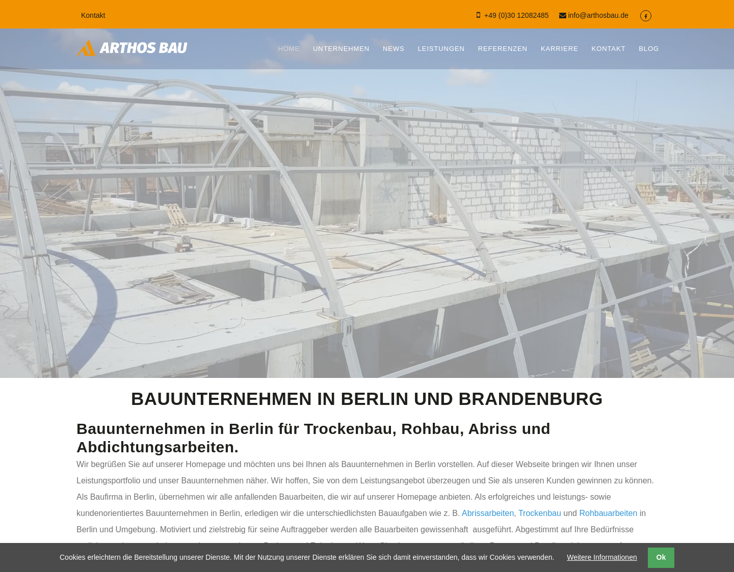 Aktuelle Website-Vorschau von AHS Hoch und Tiefbau Berlin GmbH