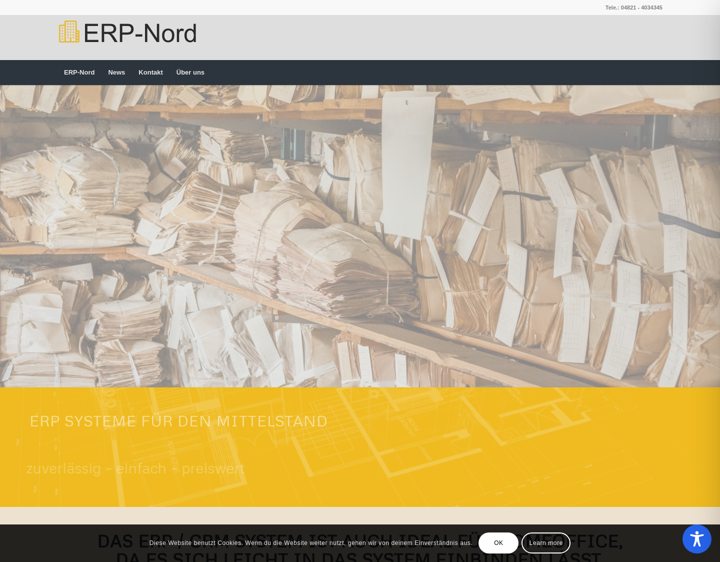 Aktuelle Website-Vorschau von ERP-Nord