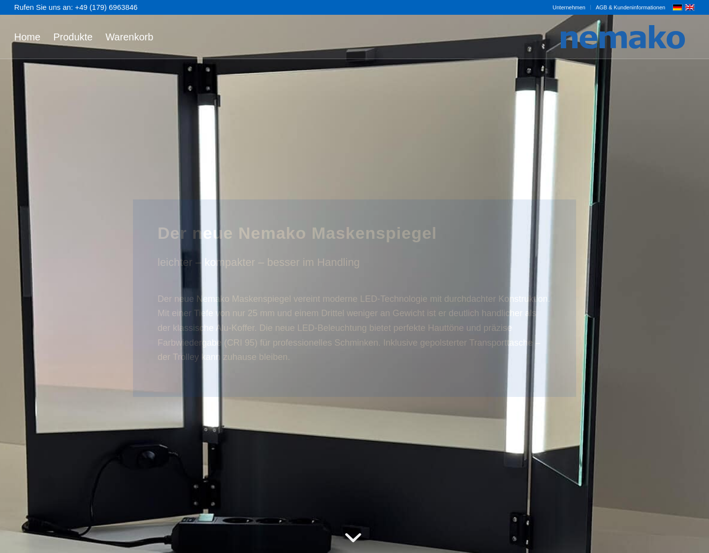 Aktuelle Website-Vorschau von Nemako GmbH - Ihr Partner für Präsentation