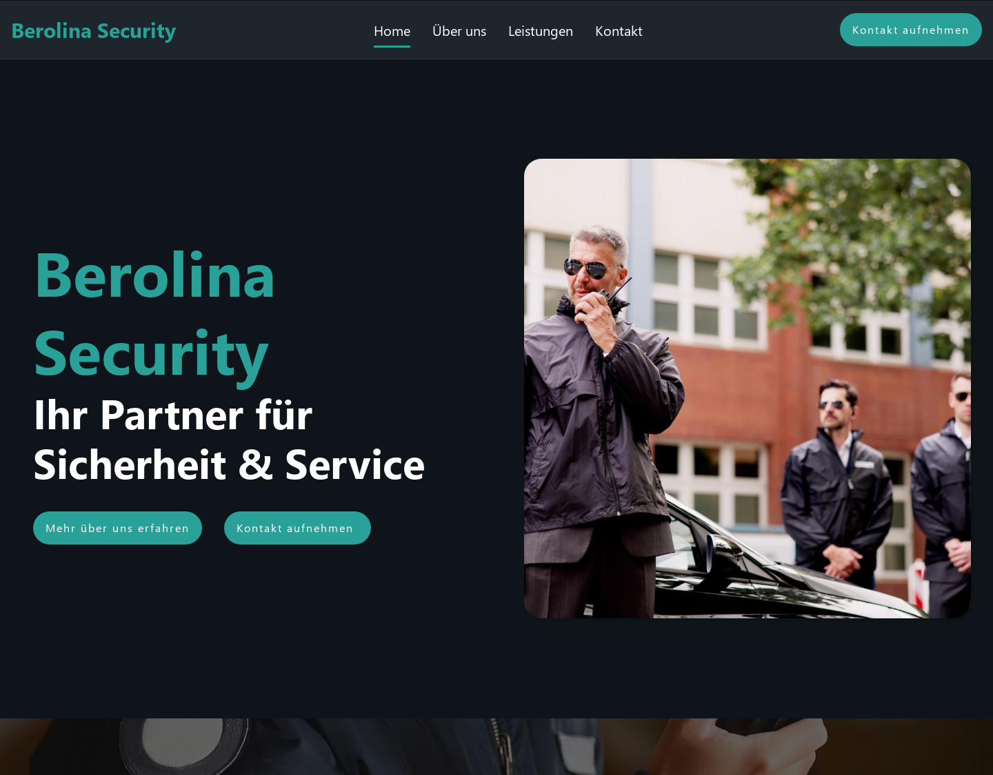 Aktuelle Website-Vorschau von Sicherheitsdienst Berlin - Berolina Security